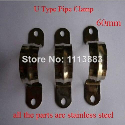 60mm Saddle Clamps Stainless Steel Pipe Clip U Shape