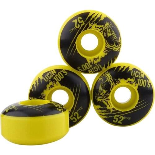 UGIN 4 Pcs/Set Durable PU Longboard Skateboard Wheels HR100A 52X30mm Double Rocker Skateboard Wheels