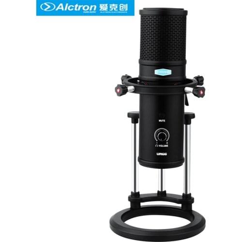 Alctron UR66 USB microphone features 3 capsule to pick up sound more vivid and reality, multi polar patterns, unique shock mount