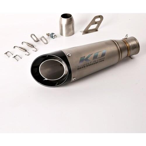 Motorcycle 38-51mm Exhaust Pipe Stainless Steel Tail Escape No DB Killer Universal Rear Exhaust Tips for Z1000 Z900 GSXR1000