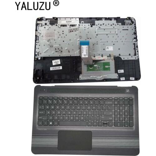 YALUZU New for HP Pavilion 15-AU 15-AW Palmrest Keyboard & Touchpad 856026-001 upper case KB bezel cover top shell