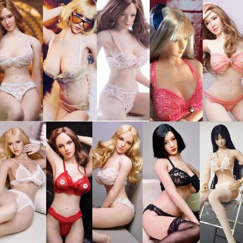 In Stock 1/6 Scale Exquisite Bra and Underwear Sexy Lace Three-Point PH Hotstuff Bikini Underwear Model for 12'' Body