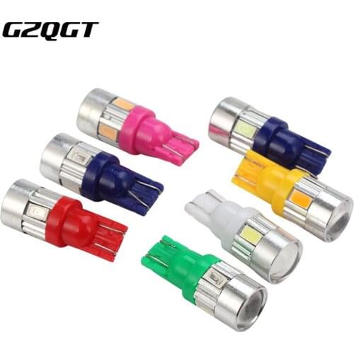 1pcs White High Power Automotive 3W LED Lights Show Wide Light T10 5630 6SMD Auto Light-emitting Diode Lamp Bulbs Accessories