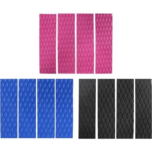 4PCS SUP Surfboard Anti-slip Mat Surfboard Traction Pad 12.2*3.15inch EVA Pads Surfing Accessories For Kayaks, Boats, Canoes
