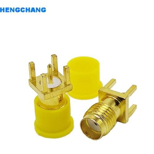 5 pole SMA Female connector Square welding pins with protection cap 10pcs/lot