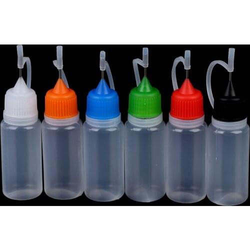 5pcs 10ML Squeezable Needle Bottles Eye Liquid Dropper Sample Drop bottle