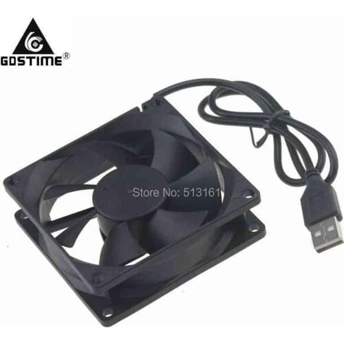 5Pcs Gdstime PC Computer 80mm 5V USB 80x80x25mm 8cm Brushless DC Cooling Cooler Fan