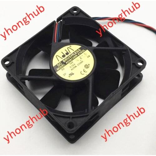 ADDA AD0812MB-A76GL DC 12V 0.15A 3-wire 80x80x25mm Server Cooling Fan