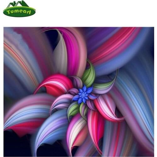 Needlework Diamond Painting Cross Stitch Mosaic Full Embroidery 5D Full Drill Square Diamond Sets Unfinished Abstract Flowers