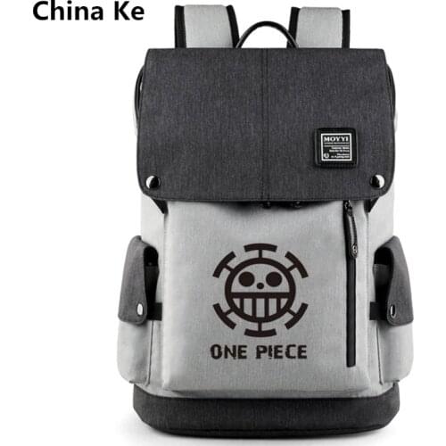 Anime One Piece Luffy Skull USB Port Backpack Bag Zipper Messenger School Students Book Daypack Large Capacity Boy Travel Bag