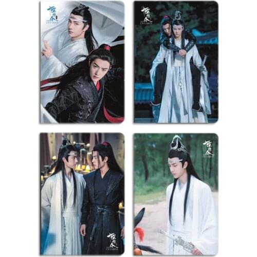 4PC Different Cover Chen Qingling Notebook Xiao Zhan Wei Wuxian Wang Yibo Same Style B5 Notepad Star Creative Book Planner Call