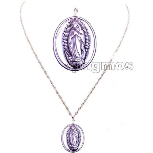 SALE Big 30*40mm Oval Goddess design Black Hematite Pendants and free 17" silver plated chain-nec5734 Wholesale/retail Free ship