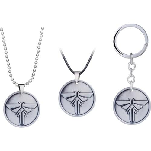 Mengtuyi The Last Of Us Keychain For Men Metal Round Key Chain Games Jewelry Double Side Gift Fashion Jewelry llaveros Accessory