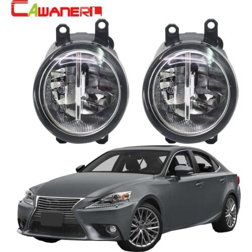 Cawanerl For Lexus IS250 IS350 With F-Sport Package 2008-2013 Car LED Fog Light 4000LM White 6000K Daytime Running Lamp DRL 12V