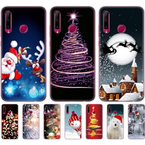 For Honor 10i Case HRY-LX1T Cases Silicone Back Cover Phone Case For Huawei Honor 10i 6.21 inch snow christmas happy new year
