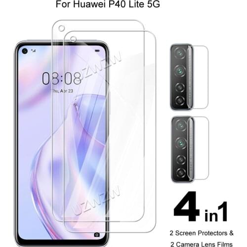 For Huawei P40 lite 5G Camera Lens Film & Tempered Glass Screen Protectors Protective Guard HD Clear