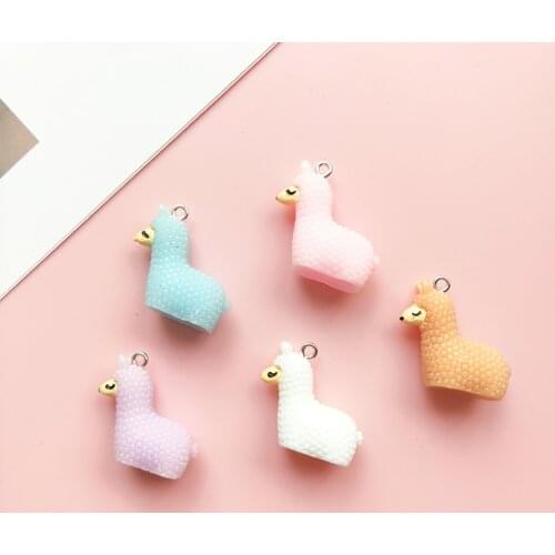 5pcs 25*20mm Mixed Multicolor Flat back Animal sheep flatback resin cabochon Decoration Crafts For DIY Jewelry Materials