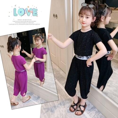 Humor Bear Baby Girl Clothes Suit 2021 Brand NEW Summer Star Printing Toddler girl clothes T-shirt Tops+Waistband Pantskirt 2-1Y