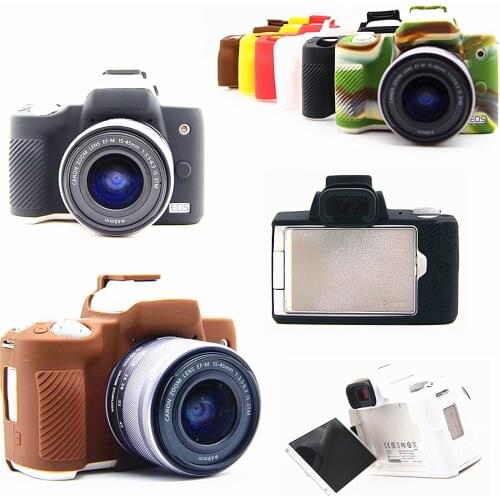 Soft Silicone Armor Protective Skin Case Body Cover for Canon EOS M50 Digital Camera