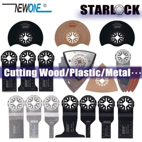 NEWONE 66 pcs Pack Starlock E-cut Multi Cutter Saw Blades Set Oscillating Tool Blades for Cutting Wood Drywall Plastics Metal
