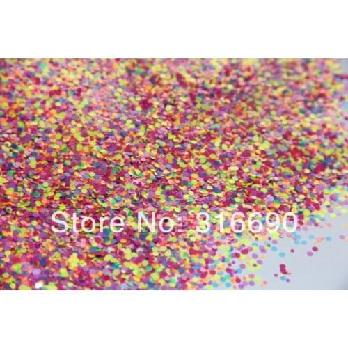 Neon Mix Glitter Hex Matte Glitter for Nail Art and Glitter Crafts