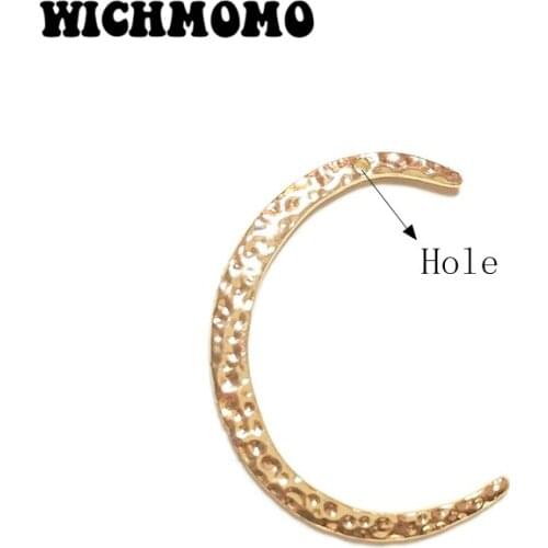 2019 New 42mm 5pieces/bag Gold Zinc Alloy Moon Shape Charms Pendant for Earring Bracelet Jewelry Accessories