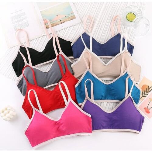 New Womens Cotton Underwear Tube Tops Sexy Color Matching Bra Fashion Sports Comfort Tank Up Girl Suspender Underwear Lingerie