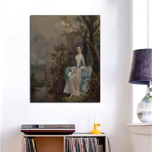 Thomas Gainsborough Portrait Of A Woman Canvas Painting Print Living Room Home Decoration Modern Wall Art Oil Painting Posters