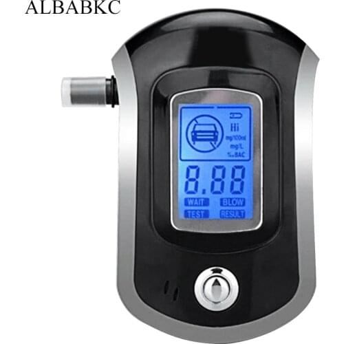 Professional Digital Alcohol Tester 5 Pcs Mouthpieces Breath Analyzer with Large Digital LCD Display Drop Shipping