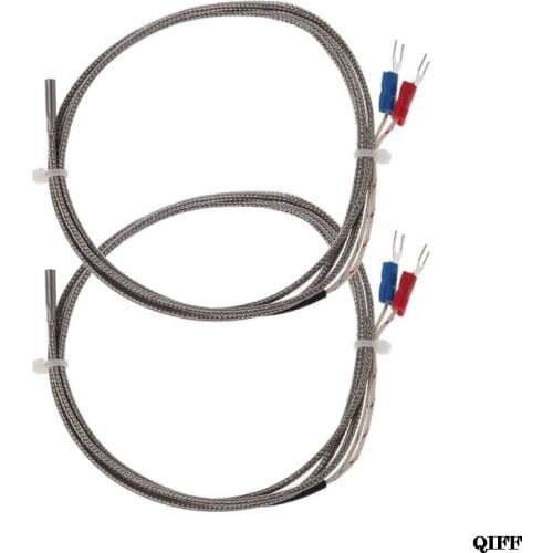 Drop Ship&Wholesale 2Pcs 1m K-Type 0 to 600 Degree Thermocouple Temperature Controller Sensor Probe 3x15x1000 APR28