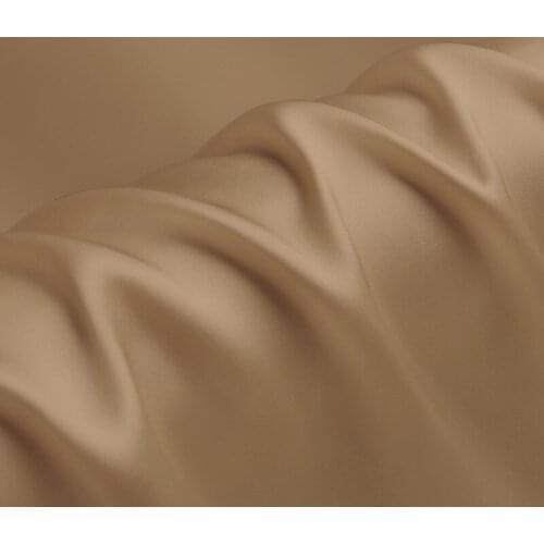 Silk factory luxury pure natural mulberry silk 16 19 22mm 45"( 114cm ) width solid sesame breathable charmeuse silk fabric