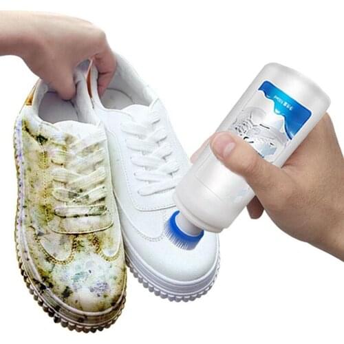 100ml White Shoe Cleaner Whiten Polish Cleaning Tool Shoe Brush Shoe Sneakers Casual Leather Shoes Cleaning Shoe Care Supplies