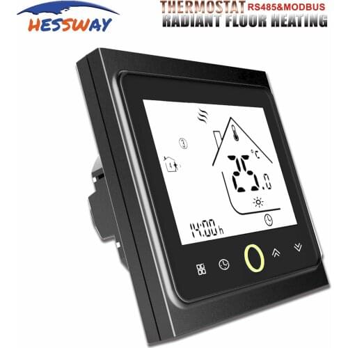 HESSWAY 95~240VAC RS485/MODBUS RTU thermostat with floor heating system