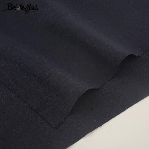 Booksew Quilting Textile Cotton Linen Fabric Dark Black Color Sewing Material Tablecloth Bag Curtain Cushion Pillow Zakka Tissu