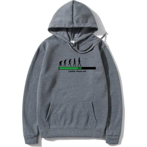 Harajuku Hoodies Daily Casual Wild Streetwear New Human Evolution Printed Mens Hoodies Hip Hop Sweatshirt Pullover
