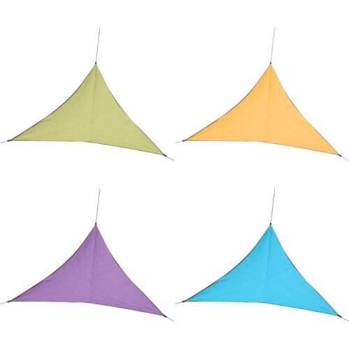 4m Outdoor Triangle Sun Shade Cloth Sail Canopy Waterproof UV Block Awning Protection Shelter for Patio Backyard Garden Dropship