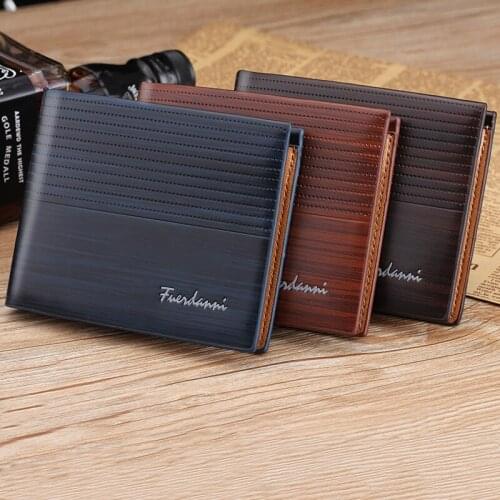 Vintage Men Leather Wallet Brand Luxury Short Slim Male Purses Money Clip Credit Card Dollar Price Portomonee