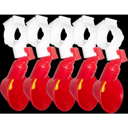 10/20Pcs Chicken Nipple Drinking Cup Automatic Quail Drinker Poultry Feeding Watering Bowl For Farm Livestock Water System