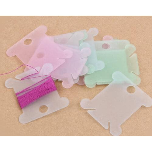 20 PCs/1 Pack DIY Craft Supply Cross-Stitch Threading Board Sewing Tools Embroidery Thread Cards Translucent Random Color