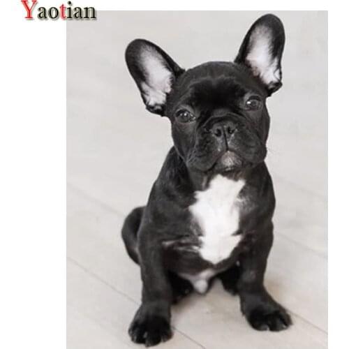 5D Diamond Painting French Bulldog Picture Full Square Drill DIY Diamond Embroidery Mosaic Pet Dog Rhinestone Home Decoration