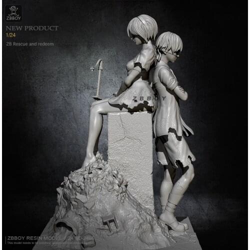 75MM1/24 Resin model kits figure self-assembled TD-2466