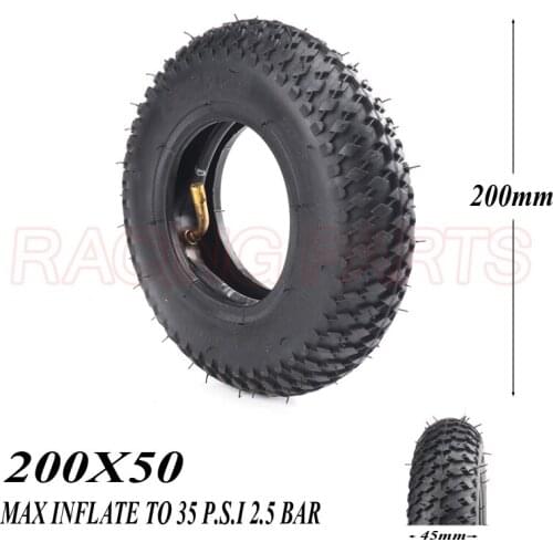 8" X 2") 200X50 (8 Inch)Tire Fit for Electric Gas Scooter & Electric Scooter Wheelchair Wheel