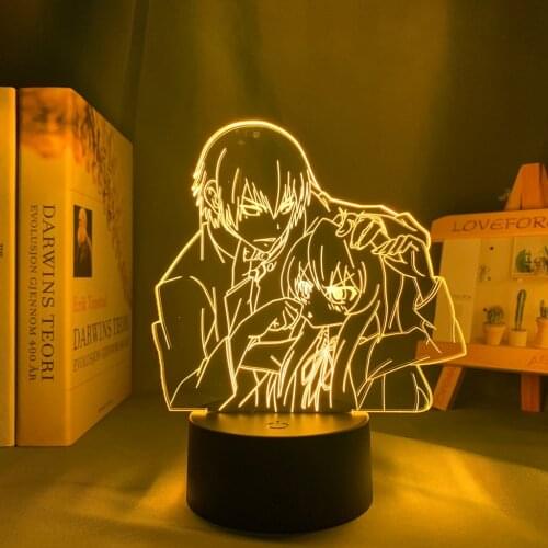 Anime Led Light Toradora TIGER X DRAGON for Childrens Room Decor Night Light Kid Bithday Gift Manga Toradora 3d Lamp Bedroom