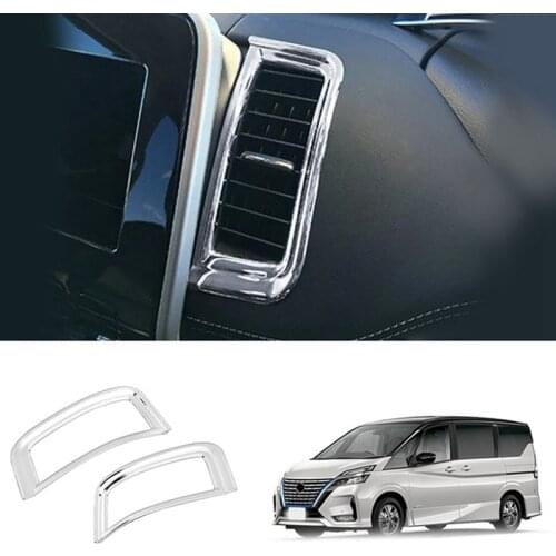 Car Navigation Air Conditioning Air Outlets Left and Right Air Outlet Decoration Frame for Nissan C27 2019-2021