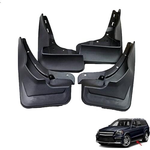 4Pcs Car Fender Mud Flaps For Benz M Class ML W166 2012- 2015 With Running Board