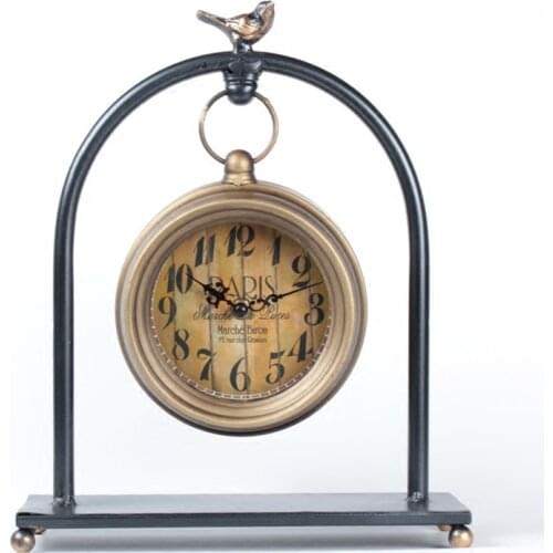 Retro Clock Simple Living Room Large Antique Decorative Mute European high-grade Quartz Clock