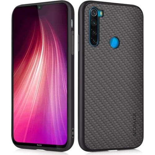 Plain Case Luxury Phone Case for Xiaomi Redmi Note 8 8T Note8 Note8T Soft Edge Thin Business Back Cover Coque PU Leather Fundas