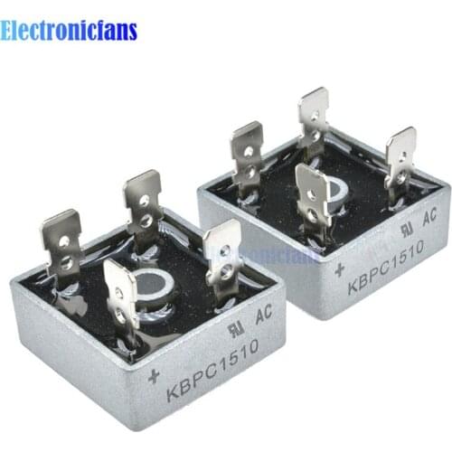 10PCS KBPC1510 15A 1000V Diode Bridge Rectifier Single Phase Bridge Rectifier New Arrival