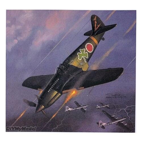 DIYMyModeI Card Model Toy 1:33 scale World War II Japan Ki-61Hien Fighter Paper Model Military Aircraft papercraft collections