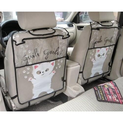 Firstplus Environmental Car Back Seat Protector Kicking Mat Case Cover For iPAD 2/3/4/Air/Mini and Drink Catoon Styling